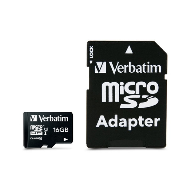 VERBATIM MICRO SDHC 16GB CLASS 10 + ADATTORE