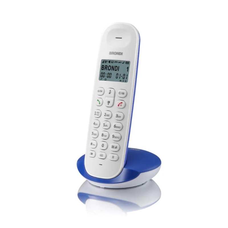 BRONDI TELEFONO CORDLESS LOTUS BIANCO BLU