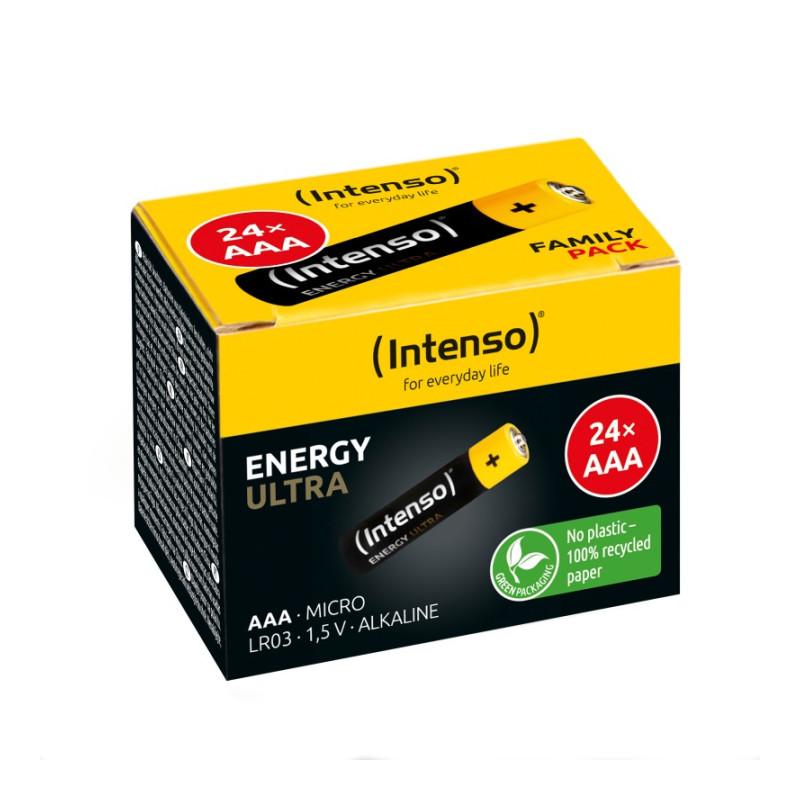 INTENSO BATTERIE ALCALINE ENERGY ULTRA AAA LR03 24PCS PAPER BOX