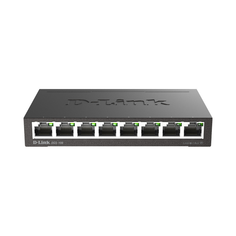 D-LINK SWITCH 8 PORTE GIGABIT custodia METALLICO