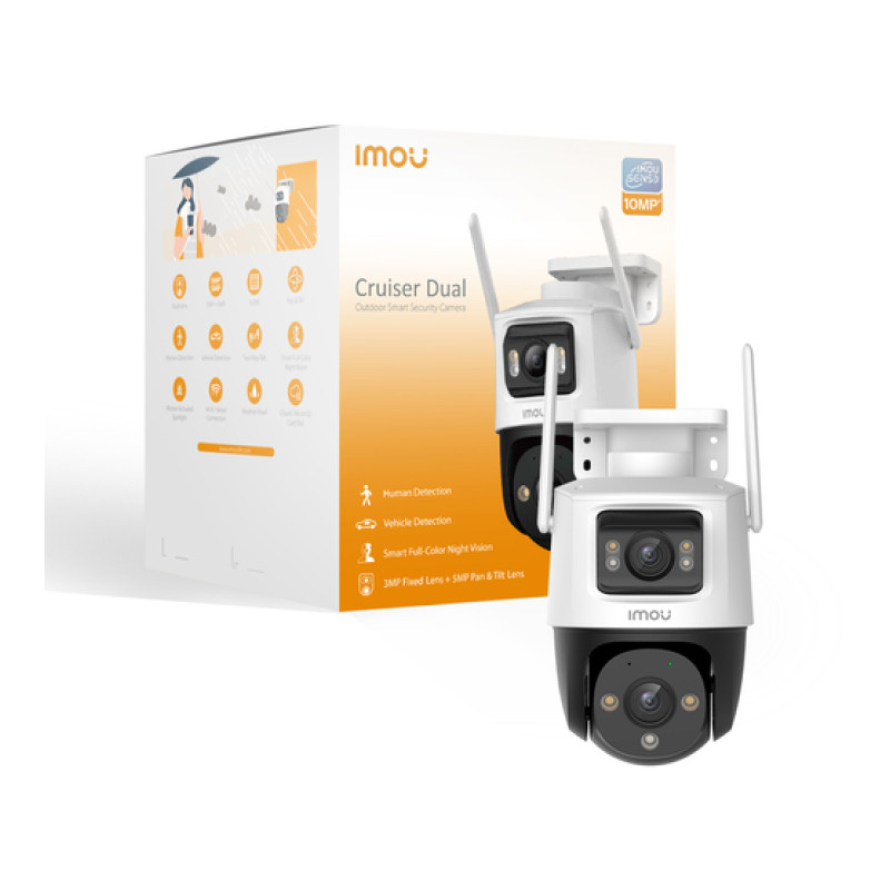 IMOU CRUISER DUAL 2 10MP TELECAMERA DOPPIA LENTE (FISSA E PTZ), VISIONE NOTTURNA, SMART TRACKING