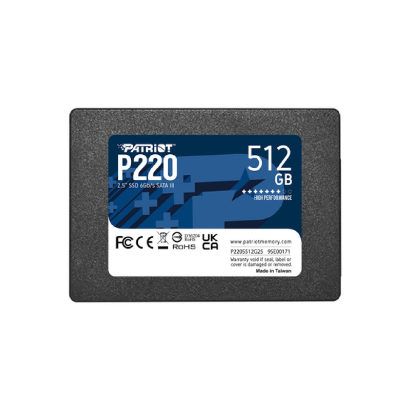 PATRIOT SSD INTERNO P220 512GB 2,5" SATA 6GB/S R/W 500/500